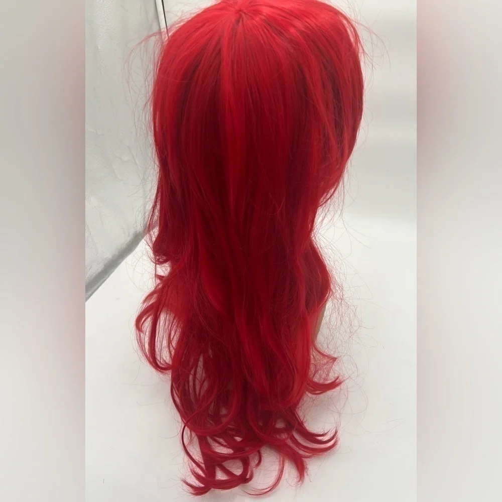 Red Anime Style Wig Long Synthetic Hair